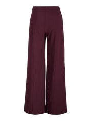 Ida Nancy Seam Front Wide Leg Trousers Wine