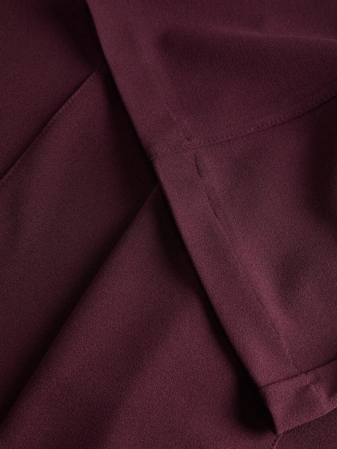 Ida Nancy Seam Front Wide Leg Trousers Wine