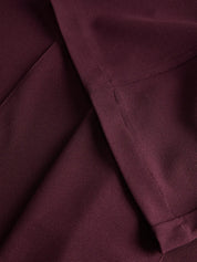 Ida Nancy Seam Front Wide Leg Trousers Wine