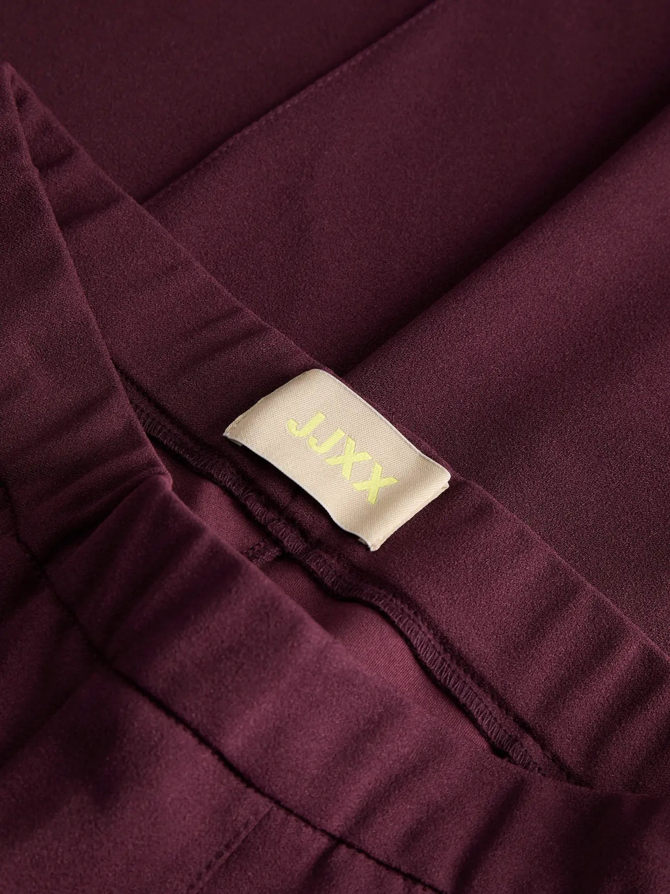Ida Nancy Seam Front Wide Leg Trousers Wine