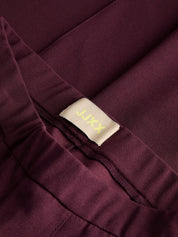 Ida Nancy Seam Front Wide Leg Trousers Wine