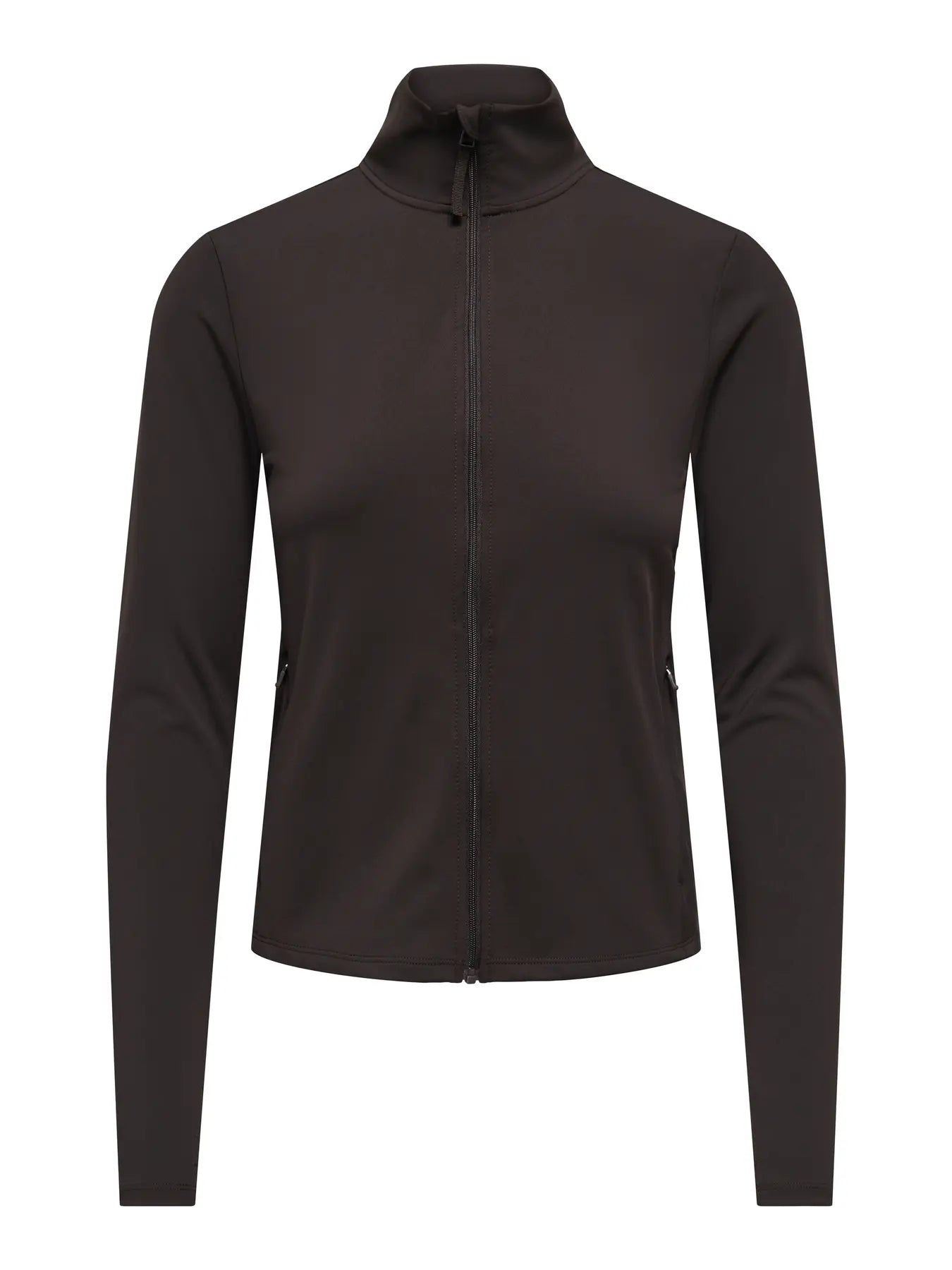 Pmina Sports Zip Up Top Brown