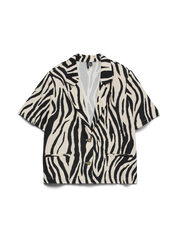 Mymilo Zebra Style Blazer Shirt