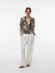 Mymilo Zebra Style Blazer Shirt