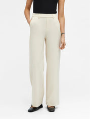 Lisa Cream Wide Leg Trousers