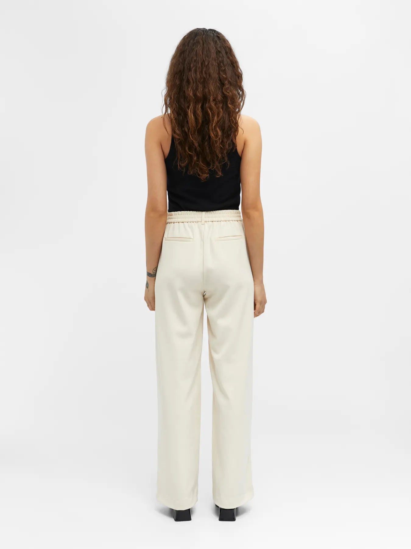 Lisa Cream Wide Leg Trousers