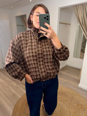 Jamie Checked Bomber Jacket