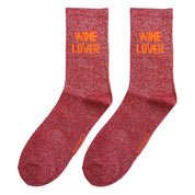 Statment Glitter Socks Wine Lover