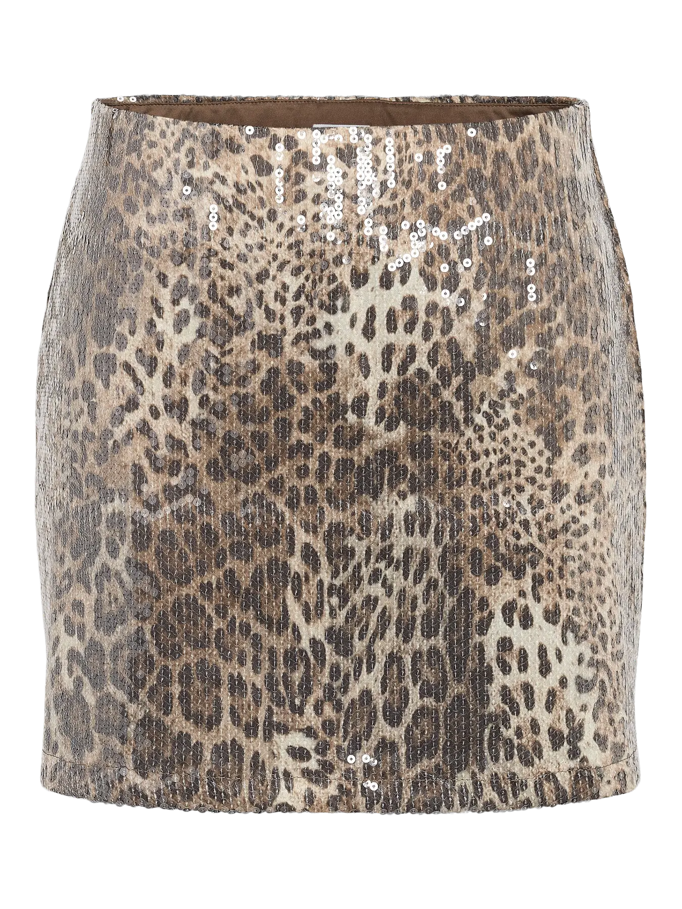 Jessy Leopard Sequin Mini Skirt