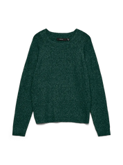 Doffy Dark Green Long Sleeve Knit Pullover