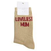 Statment Glitter Socks Lovliest Mum