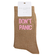 Statment Glitter Socks Don’t Panic