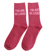 Statment Glitter Socks You Are So Loved