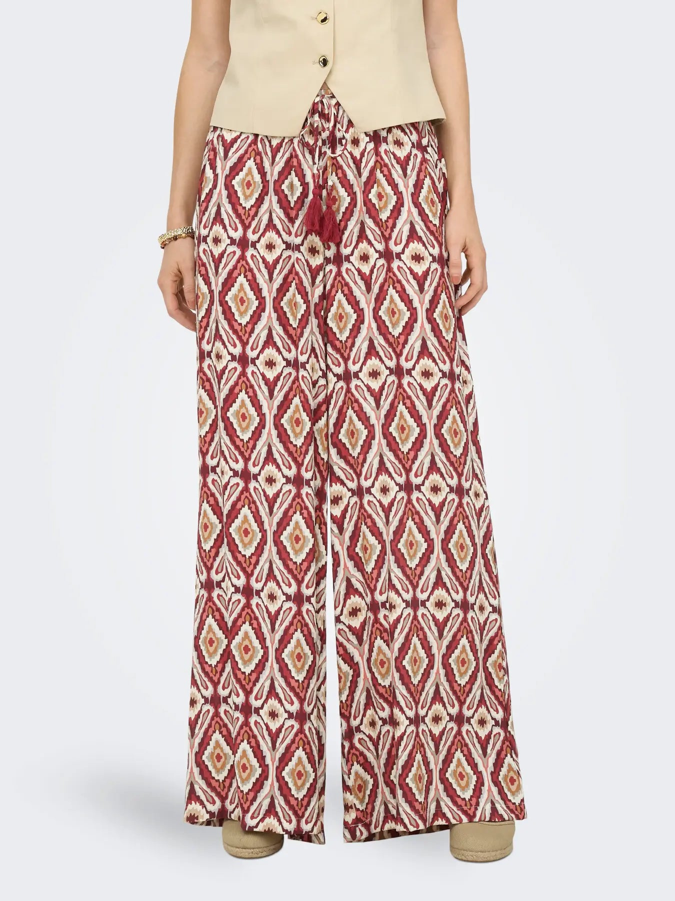 Mikasi Print Wide Leg Trousers