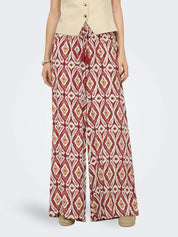 Mikasi Print Wide Leg Trousers