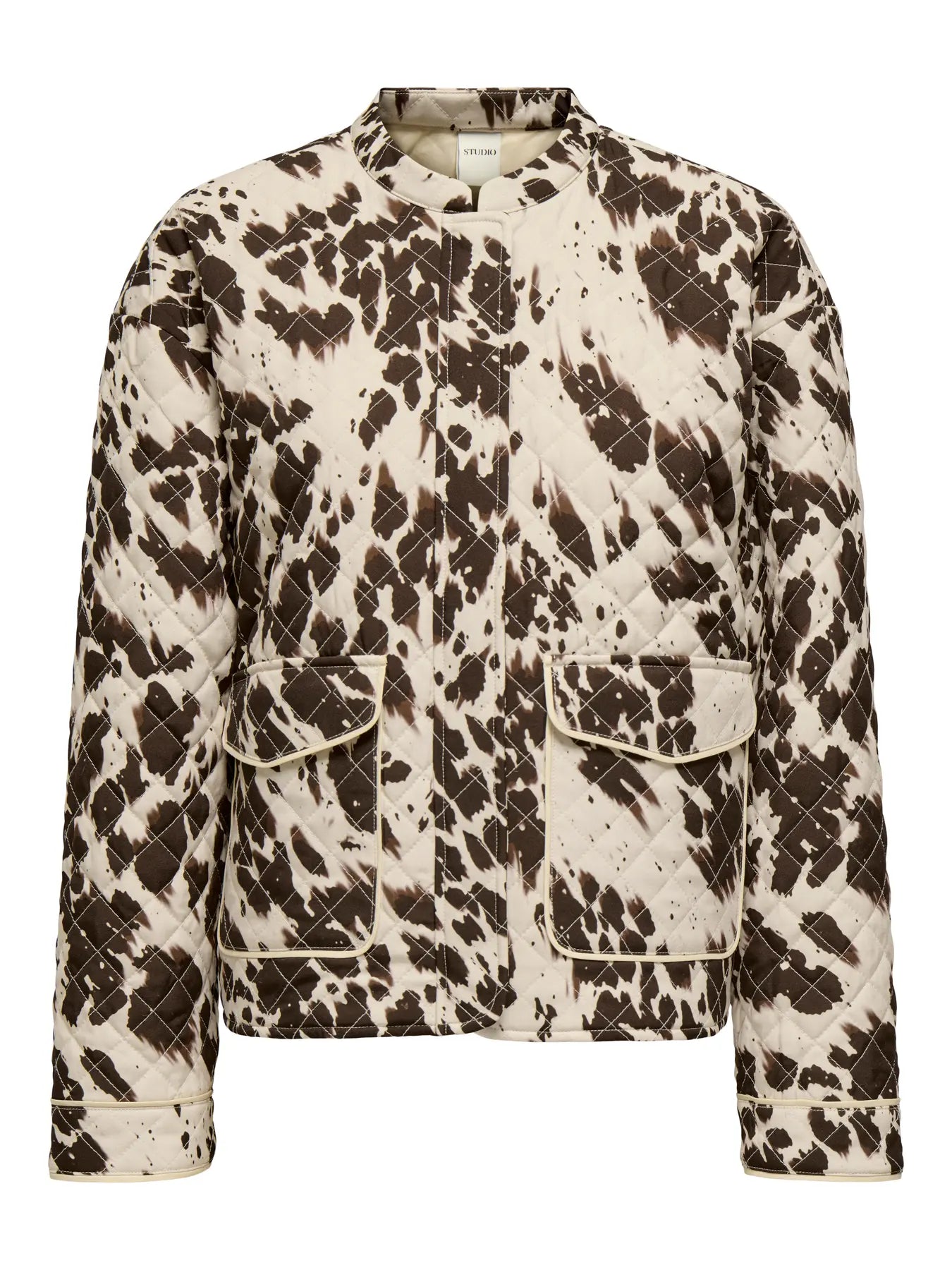 Hallie Cow Print Quilted Jacket