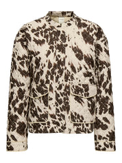 Hallie Cow Print Quilted Jacket