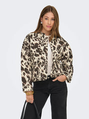 Hallie Cow Print Quilted Jacket