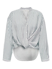 Barbara Stripe Tie Shirt