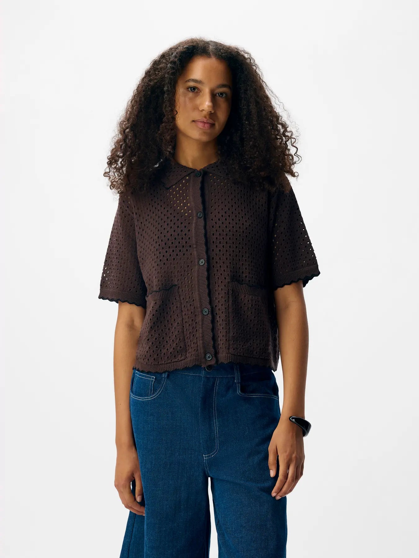 Lynel Brown & Black Contrast Cardigan