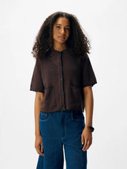 Lynel Brown & Black Contrast Cardigan