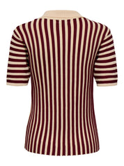 Nola Striped Collar Knit Top