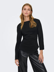 Catie Asymmetric Top Black