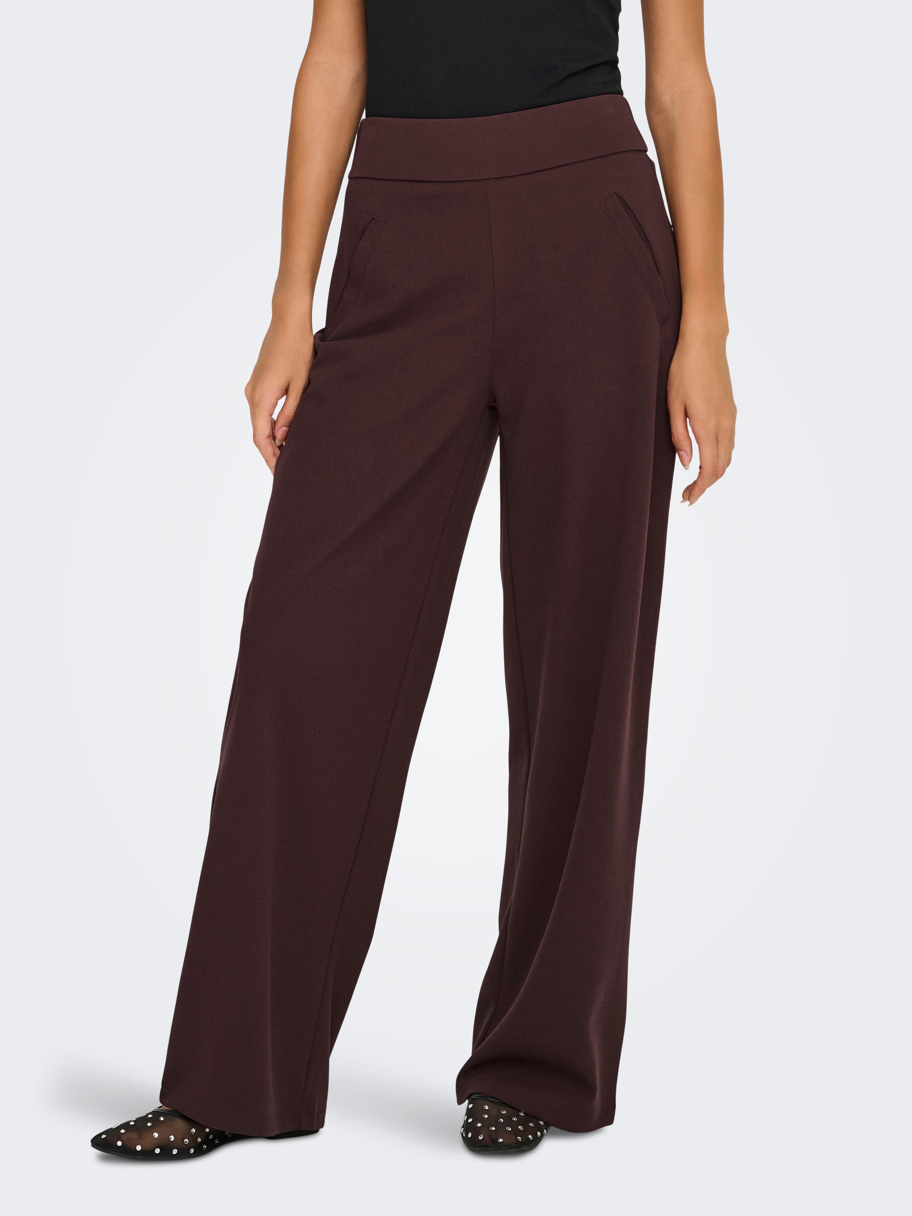 Louisville Brown Wide Leg Trousers