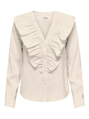 My Evie V-Neck Frill Blouse