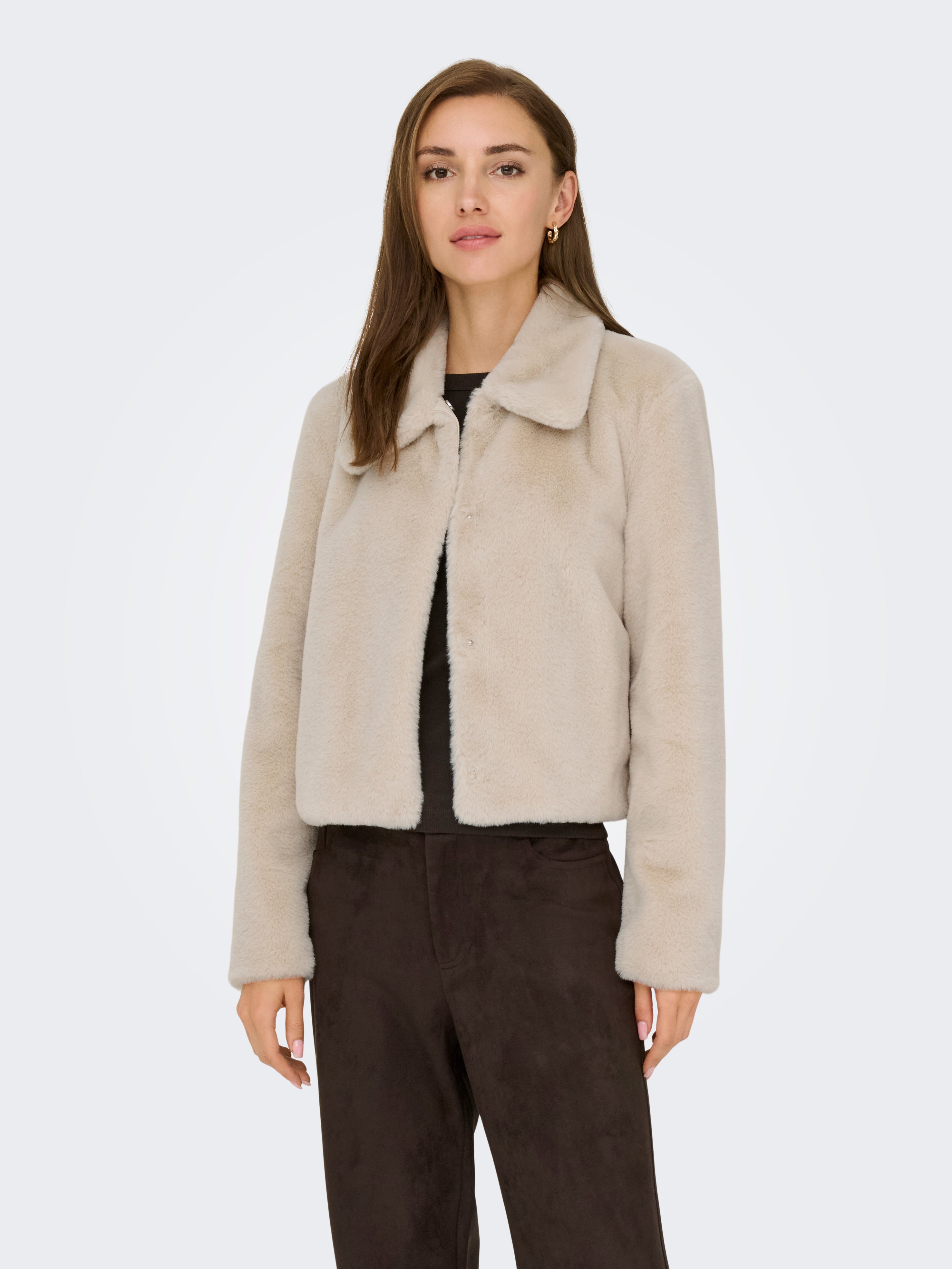 Macy Cream faux Fur Jacket