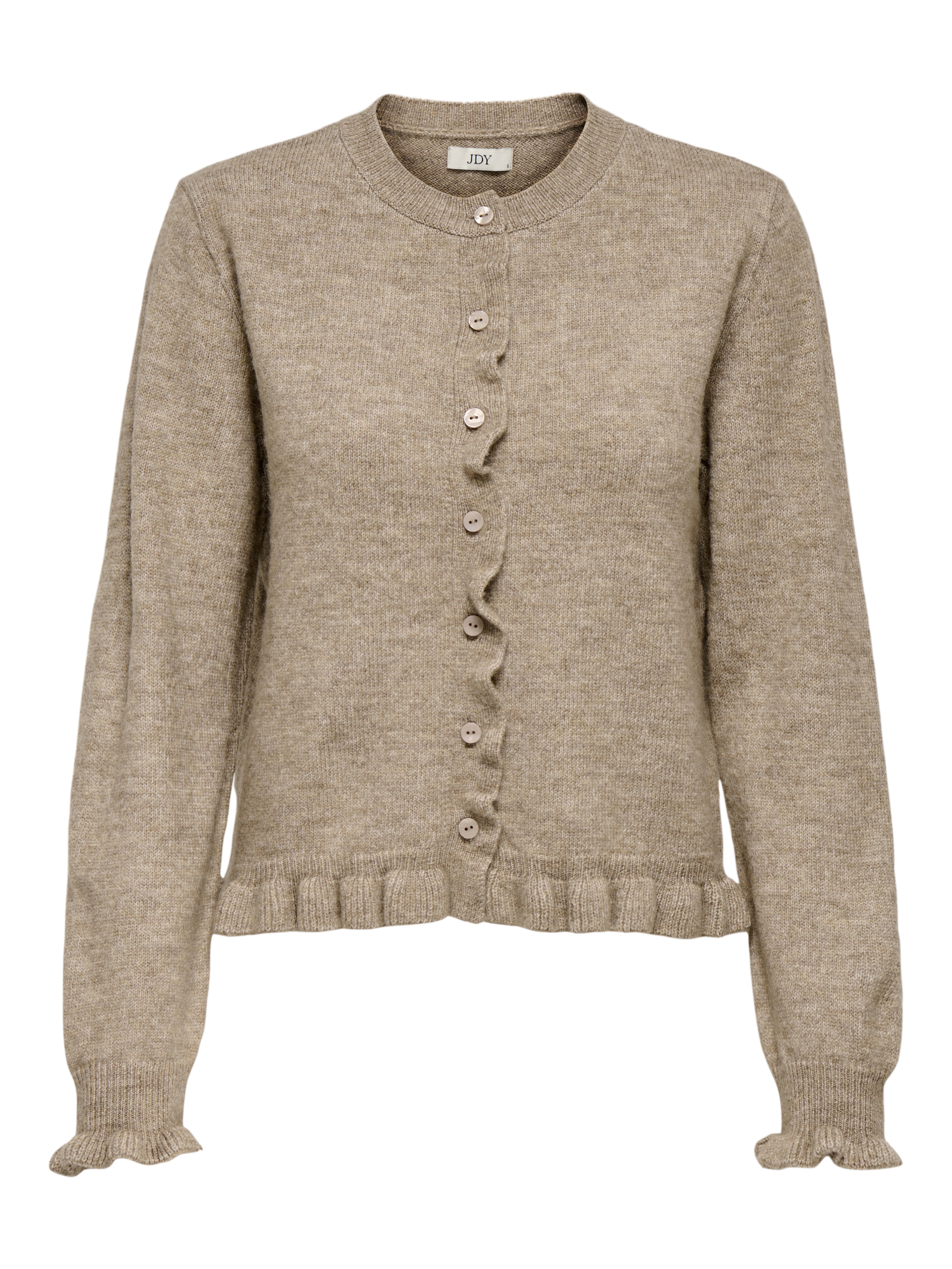 Letty Beige Frill Cardigan