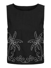 Eliza Embroidered Sleeveless Top