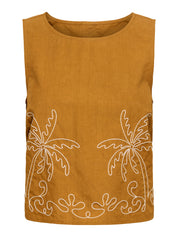 Eliza Embroidered Sleeveless Top