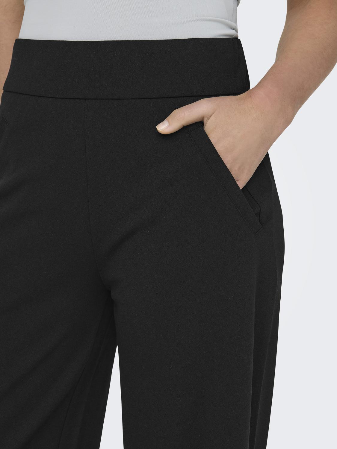 Louisville Black Wide Leg Trousers