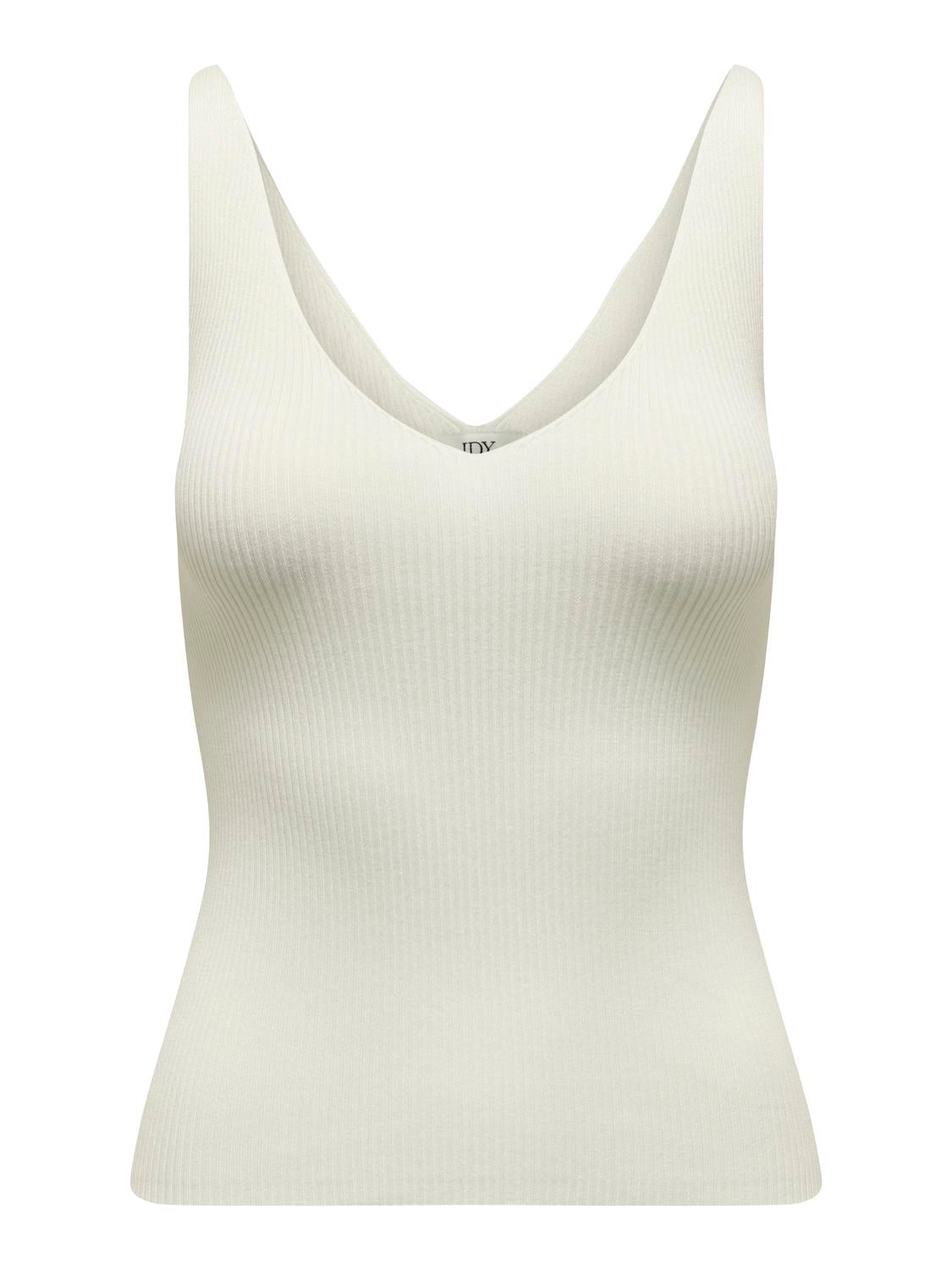 Anna White V-neck Knit Vest