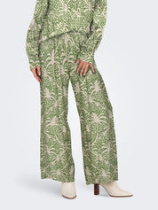Troya Print Wide Leg Pants