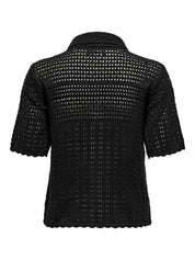 JDY Robin Collar Crochet Knit Cardigan