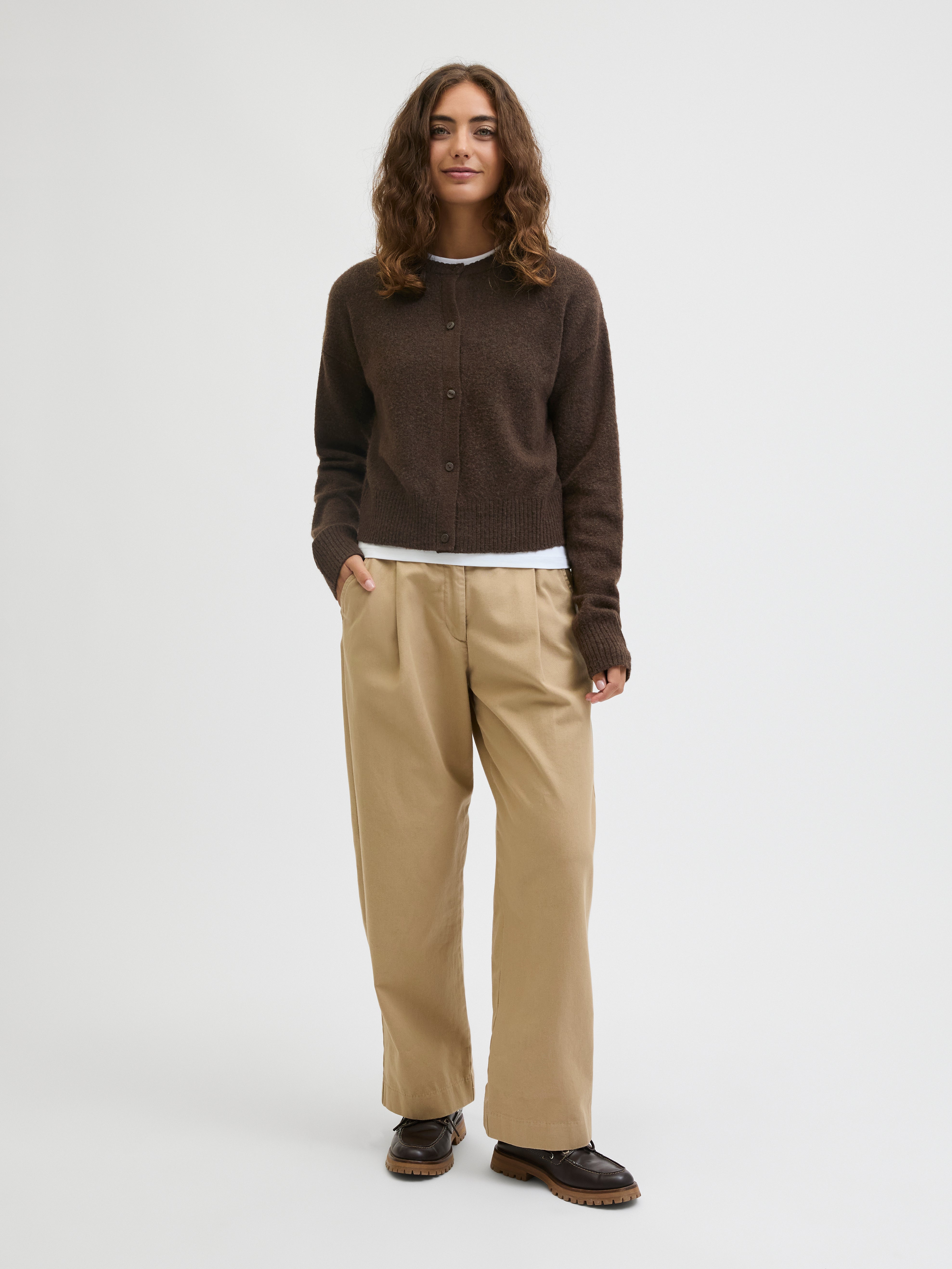 Natalie brown Knit Cardigan