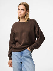 Chilli Brown Round Neck Sweatshirt