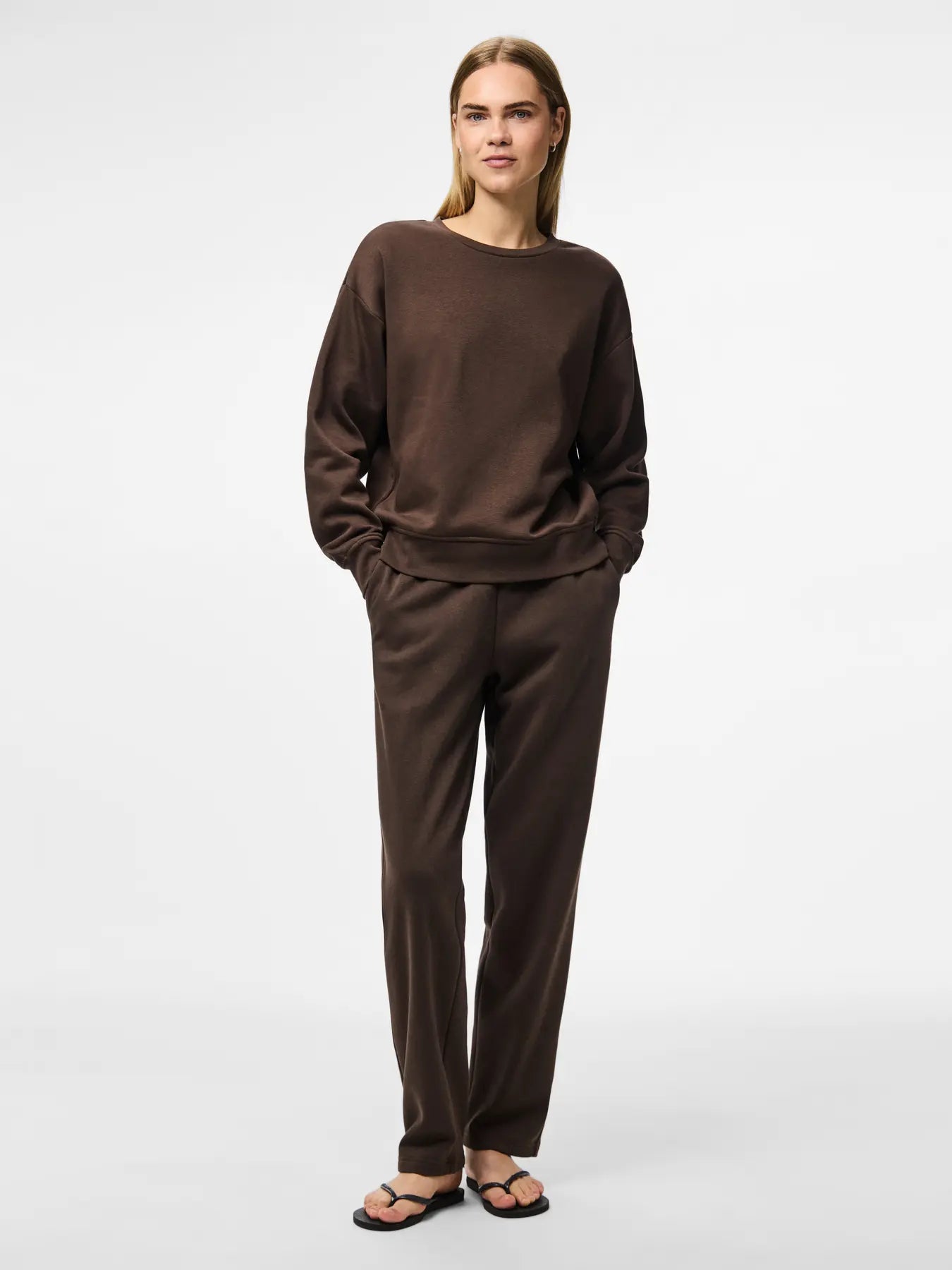 Chilli Brown Round Neck Sweatshirt