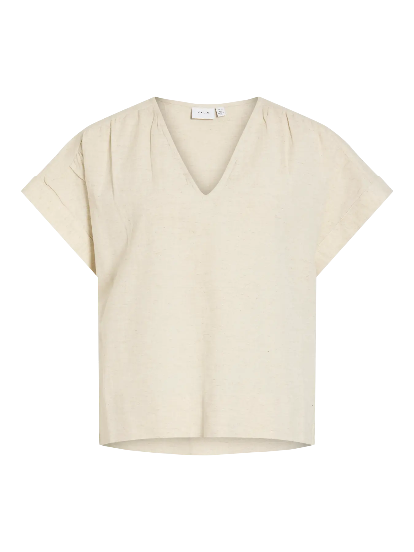Prisilla Beige V-Neck Top