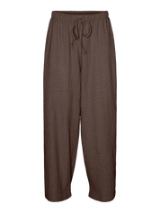 Luna Textured Wide Leg Trousers Brown