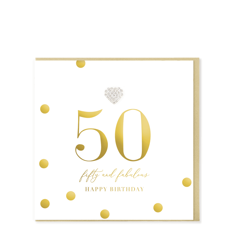 50 and Fabulous, Happy Birthday Card