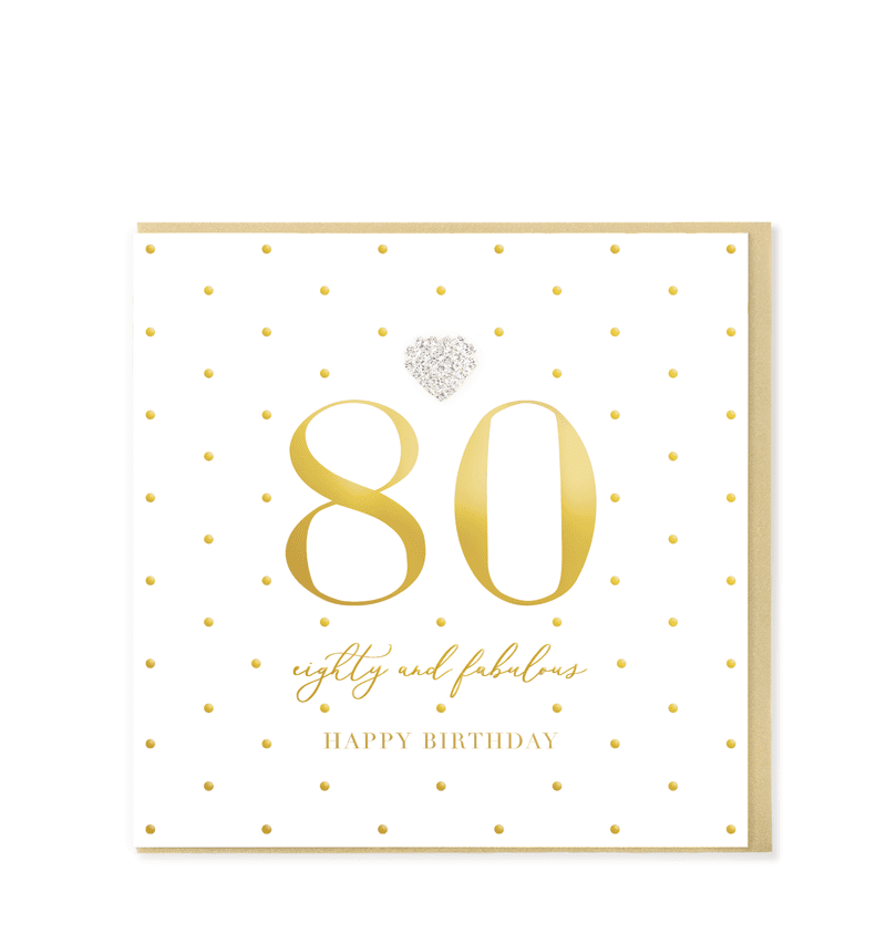 80 and Fabulous, Happy Birthday Card