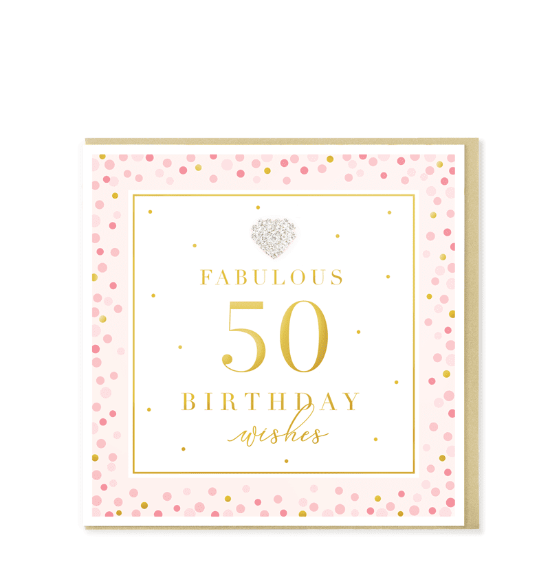 Fabulous 50 Birthday Wishes Card