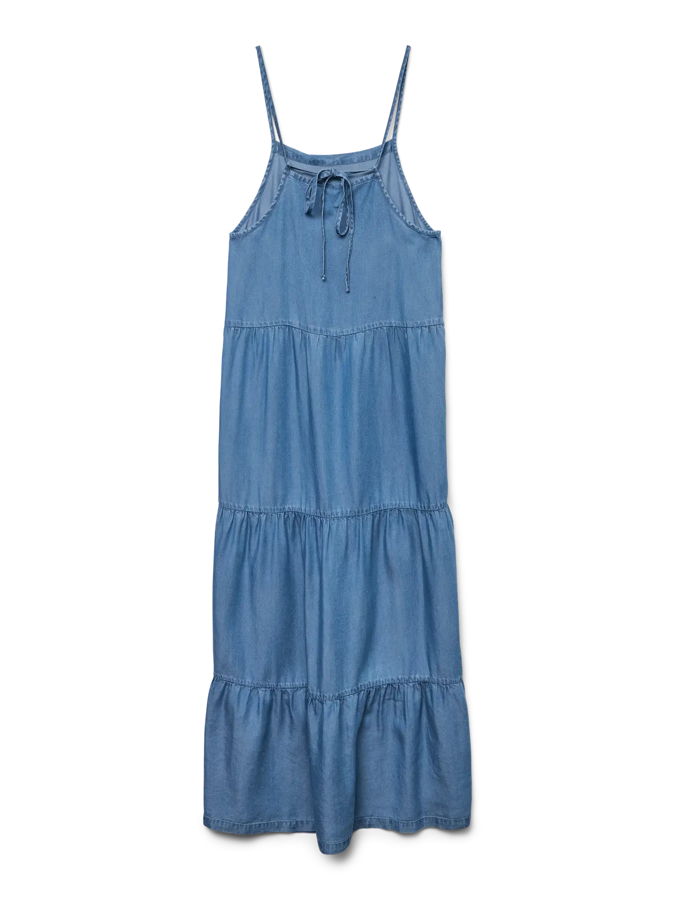 Fleur Tiered Tencel Denim Midi/Maxi