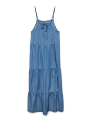 Fleur Tiered Tencel Denim Midi/Maxi