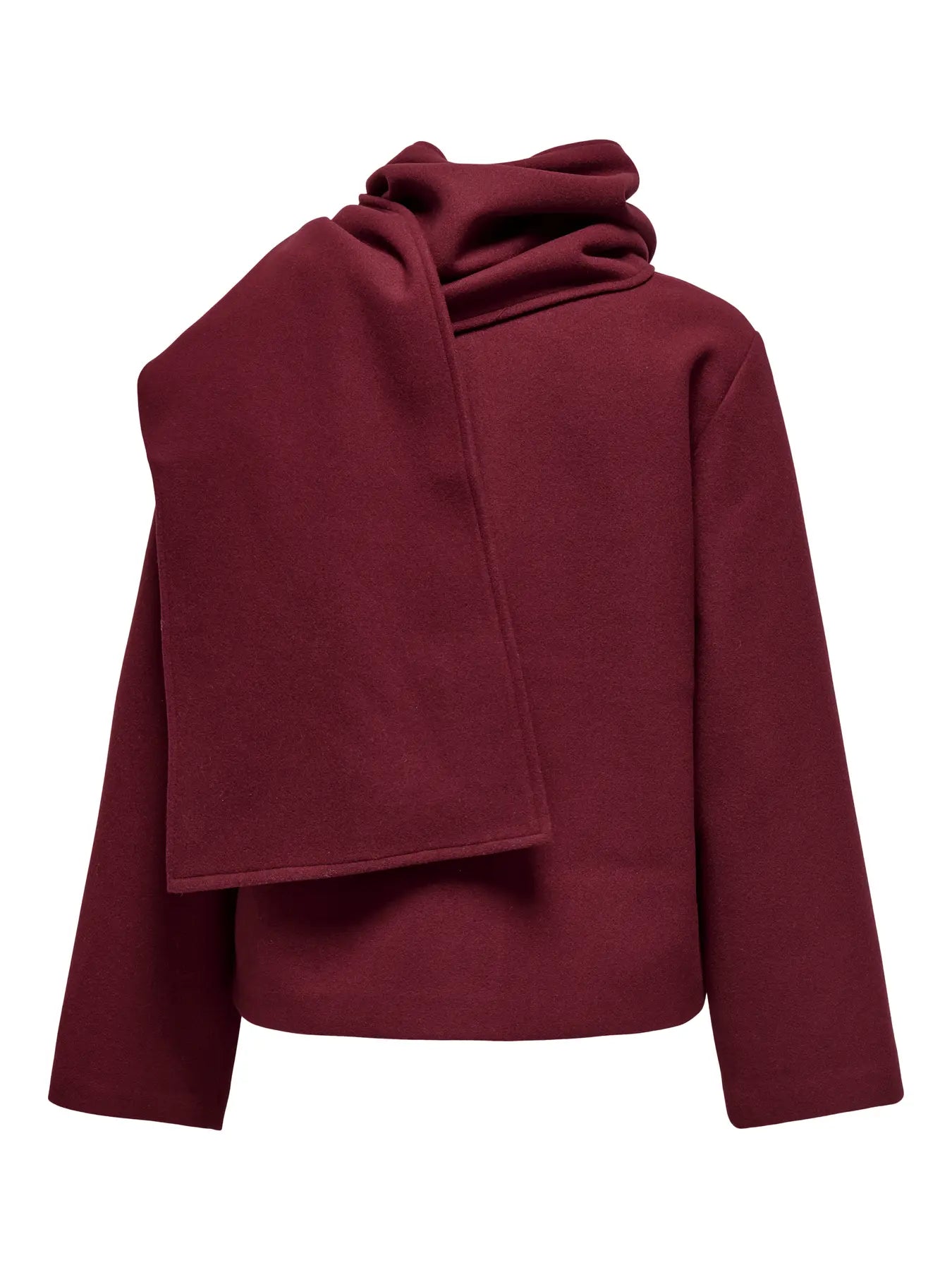 Elba Wine Scarf Jacket