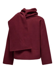 Elba Wine Scarf Jacket