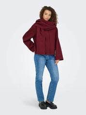 Elba Wine Scarf Jacket
